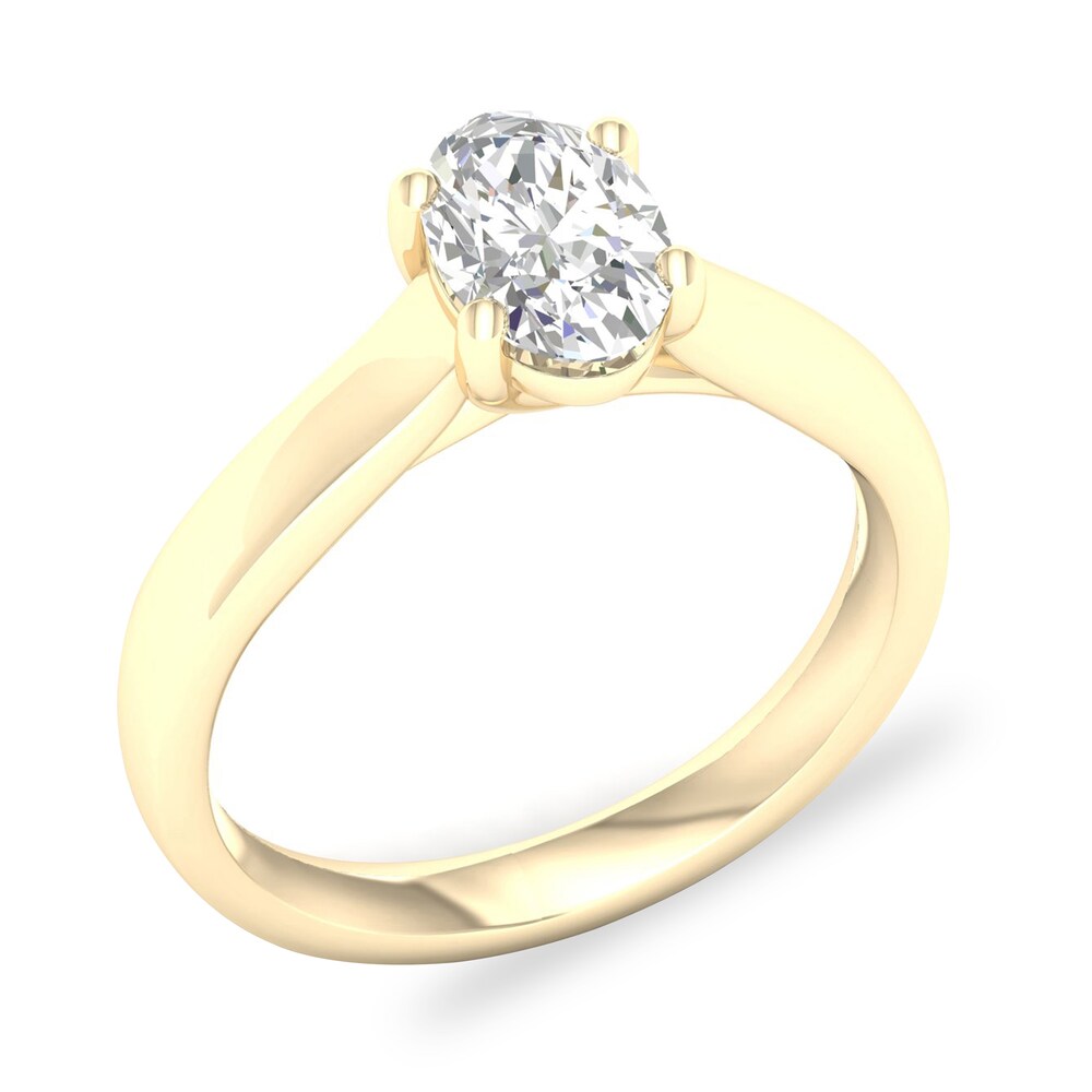 Diamond Solitaire Ring 1 ct tw Oval-cut 14K Yellow Gold (SI2/I) MYM6pW9r