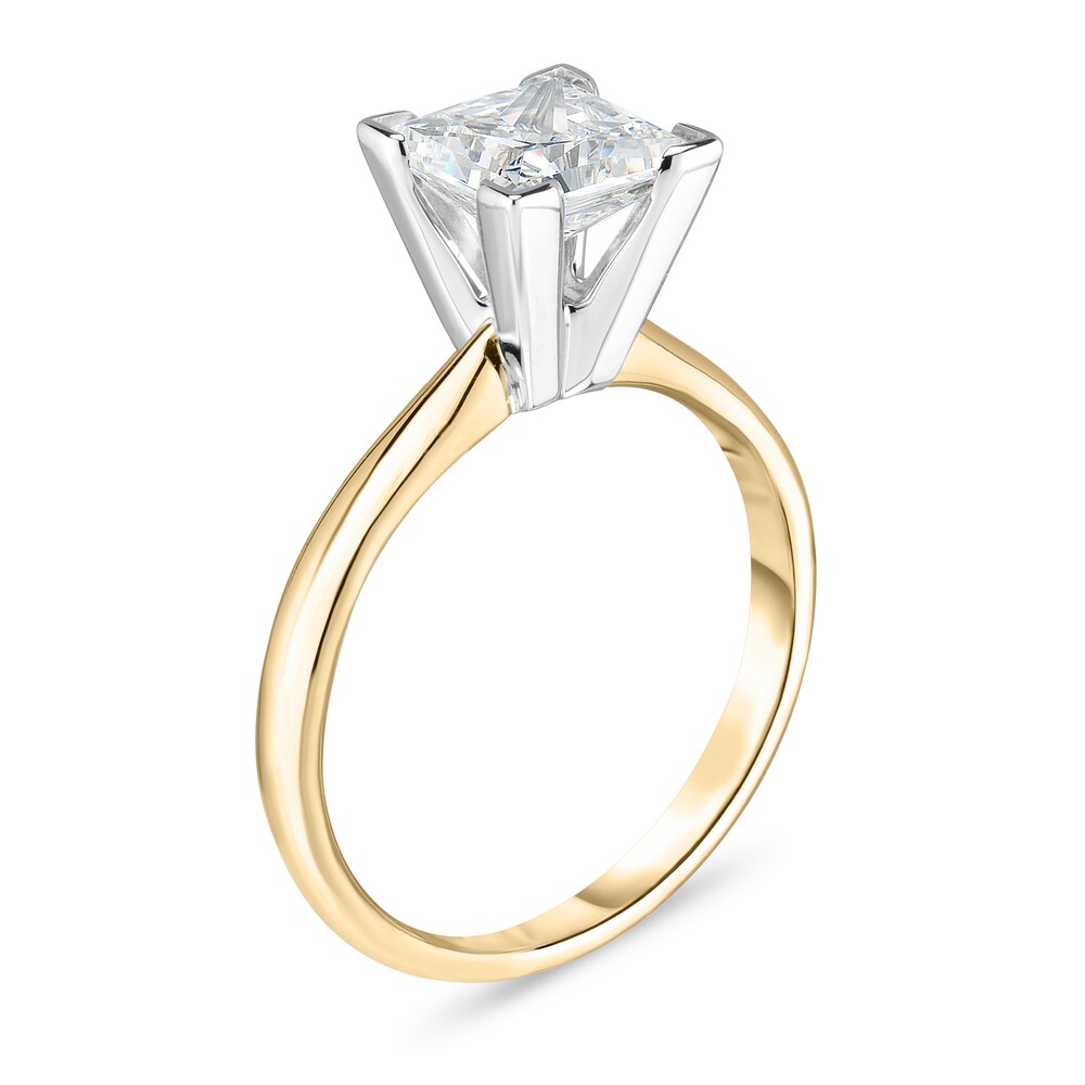 Diamond Solitaire Ring 1-1/3 ct tw Princess 14K Yellow Gold (I1/I) Mcm0LSyW