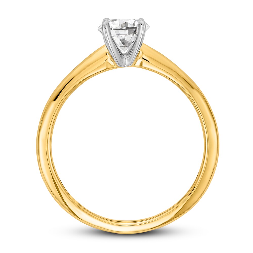 Diamond Solitaire Engagement Ring 3/8 ct tw Round 14K Two-Tone Gold (I1/I) MdQoewu3