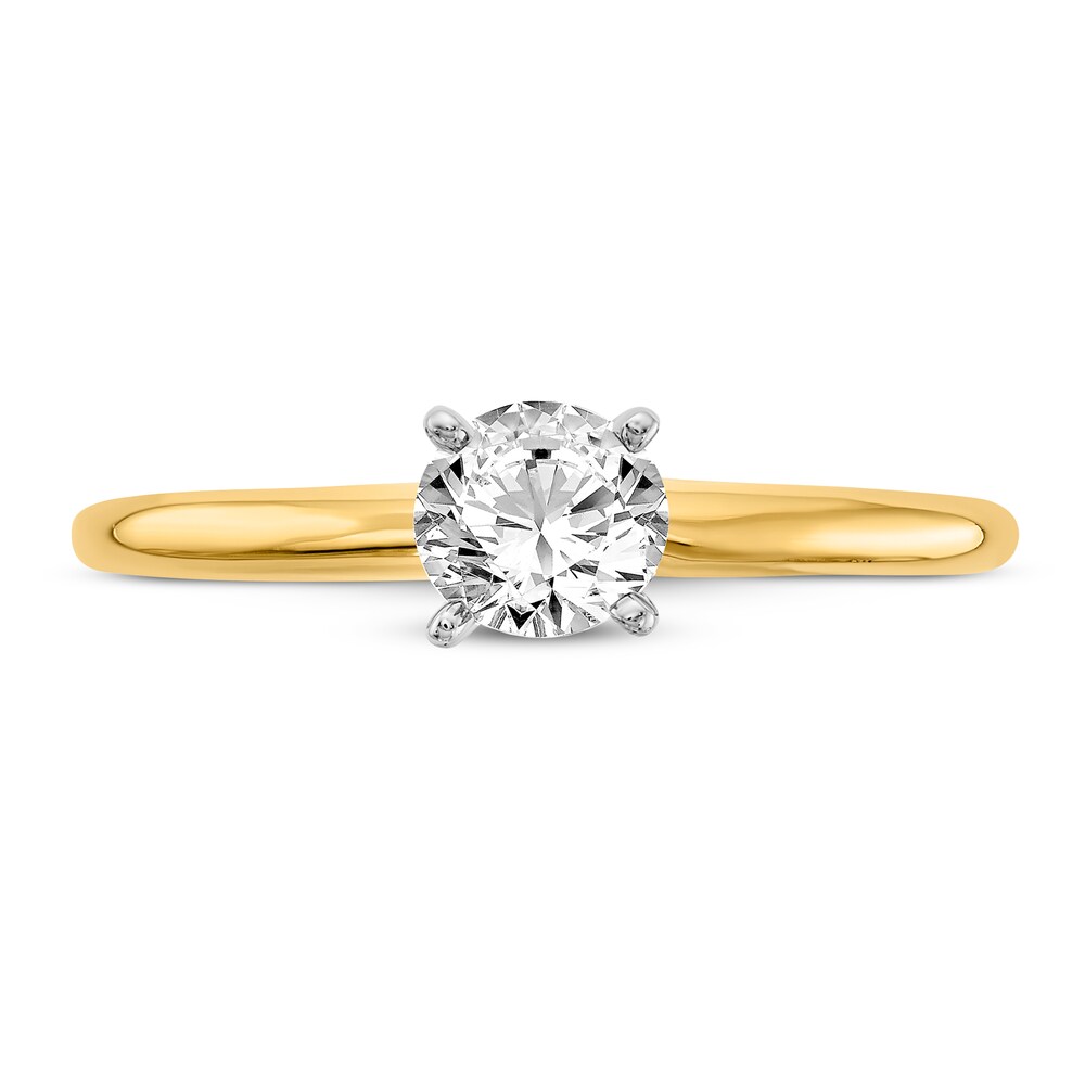 Diamond Solitaire Engagement Ring 3/8 ct tw Round 14K Two-Tone Gold (I1/I) MdQoewu3