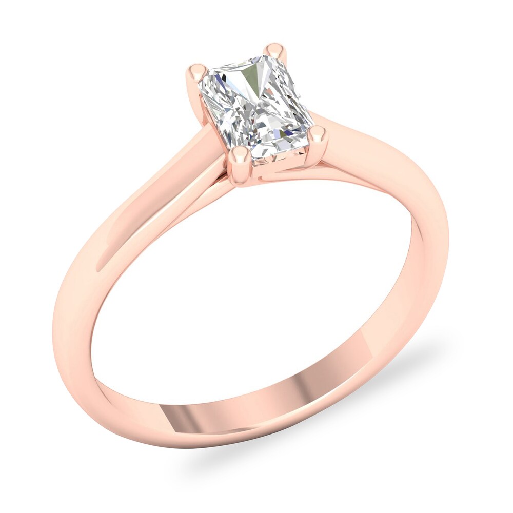 Diamond Solitaire Ring 3/4 ct tw Emerald-cut 14K Rose Gold (SI2/I) MdStK6pd