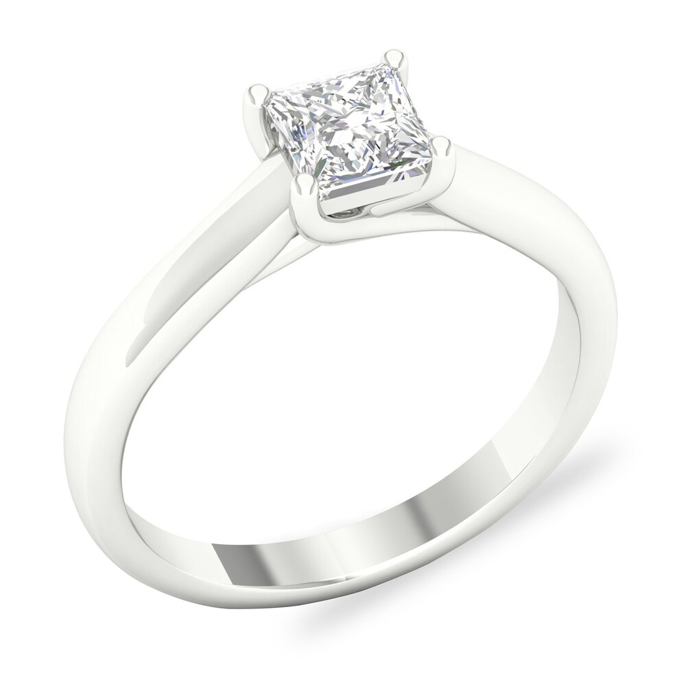 Diamond Solitaire Ring 1 ct tw Princess-cut 14K White Gold (SI2/I) MgX1BoOg