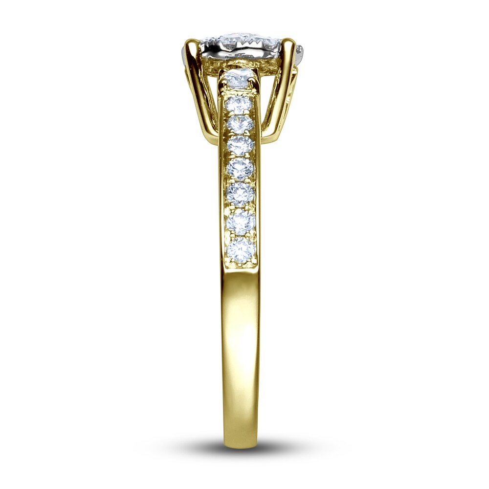 Diamond Engagement Ring 5/8 ct tw Round 14K Yellow Gold MkZRS842