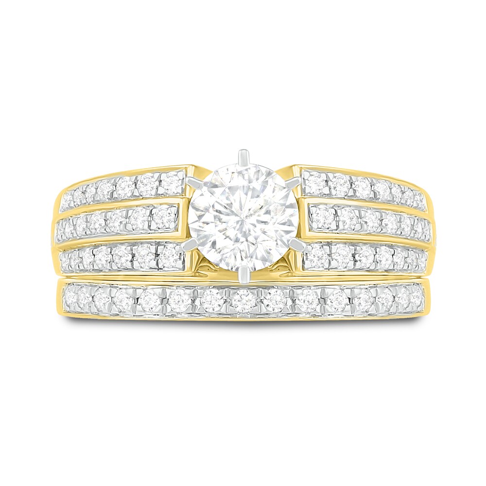 Diamond Bridal Set 1 ct tw Round 14K Yellow Gold MlJnyPdM