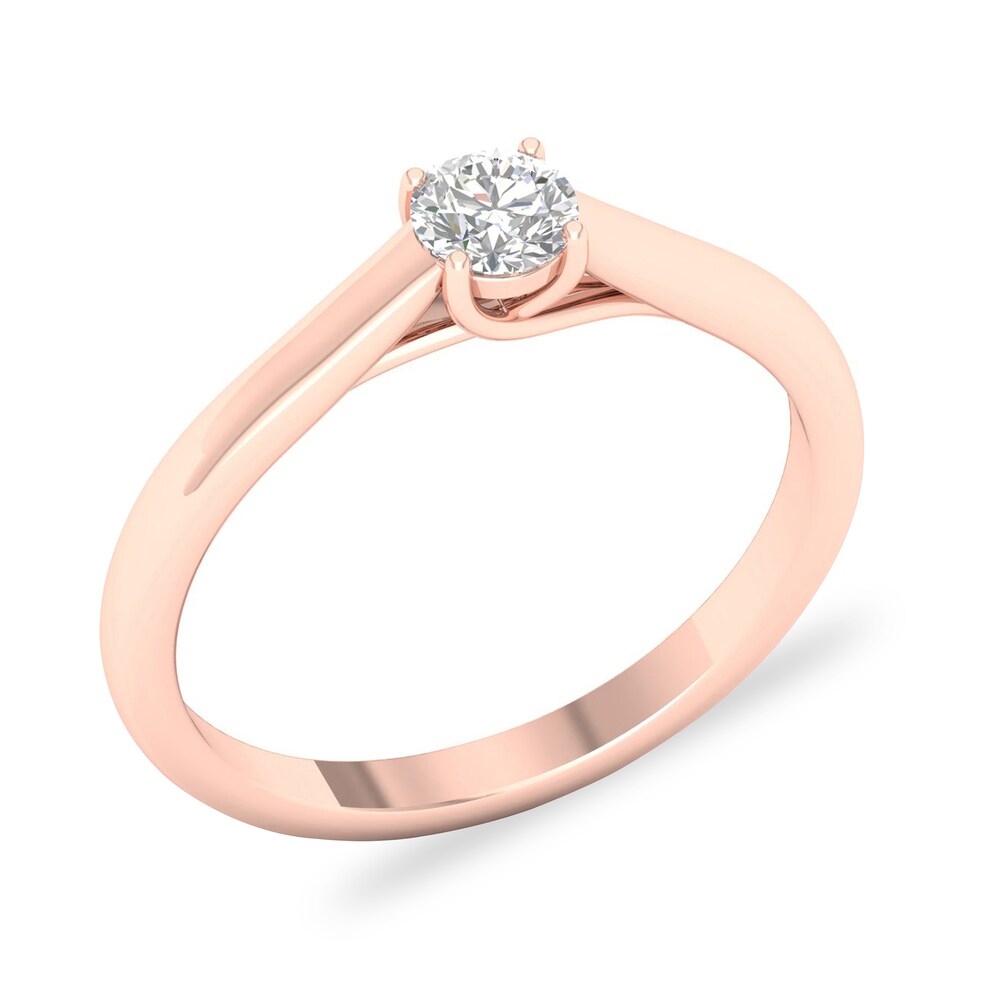 Diamond Solitaire Ring 1/3 ct tw Round-cut 14K Rose Gold (SI2/I) MnhWu2Cf