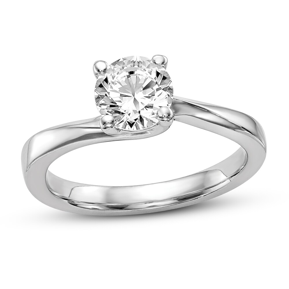 Diamond Solitaire Engagement Ring 1 ct tw Round 14K White Gold (I1/I) MpSHYqua [MpSHYqua]