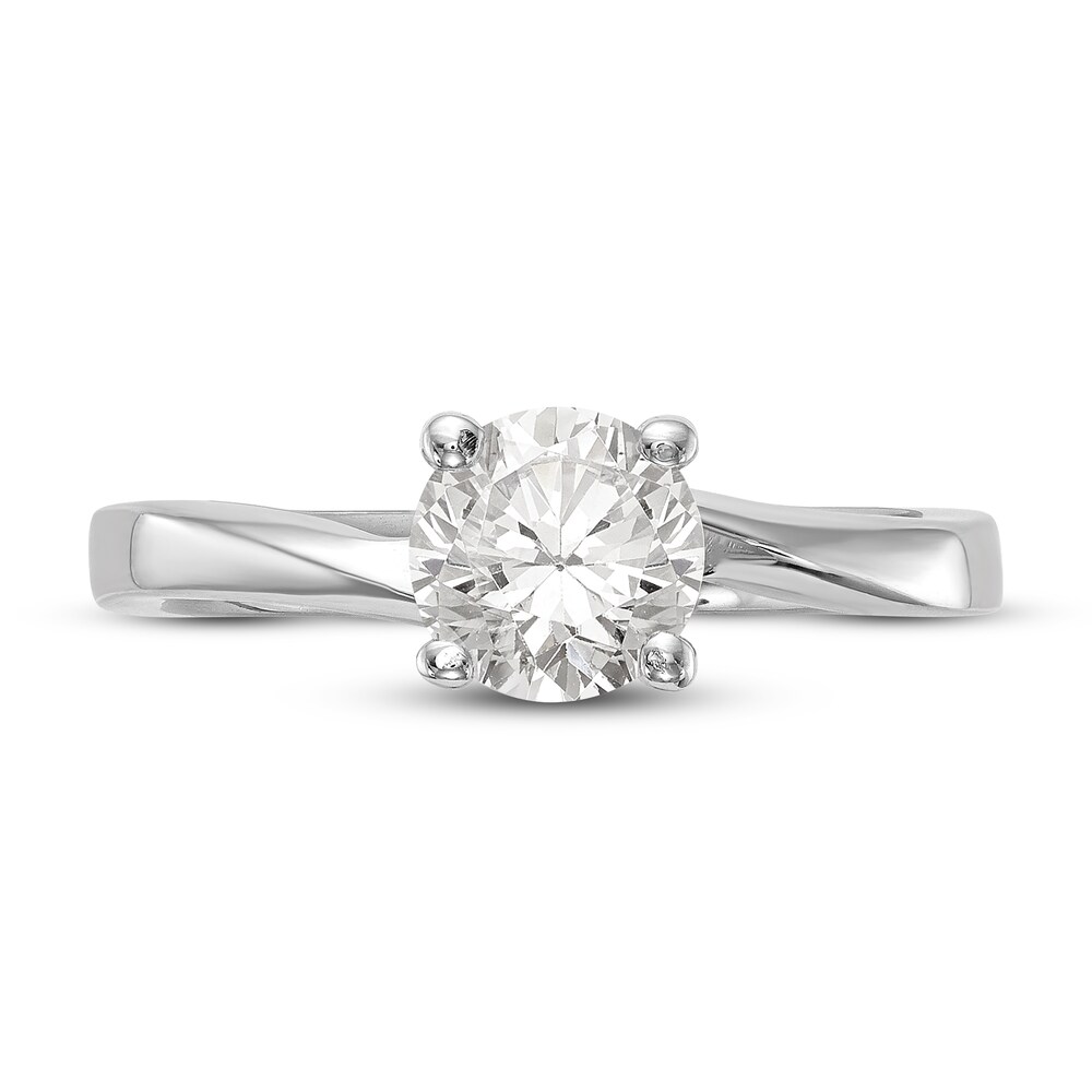 Diamond Solitaire Engagement Ring 1 ct tw Round 14K White Gold (I1/I) MpSHYqua