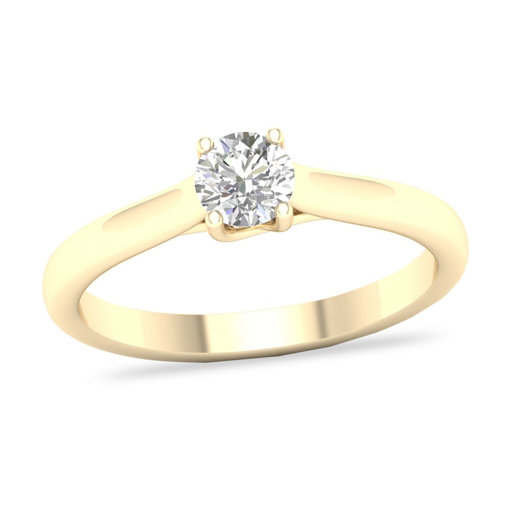 Diamond Solitaire Ring 1/2 ct tw Round-cut 14K Yellow Gold (SI2/I) Myy2HiQL [Myy2HiQL]