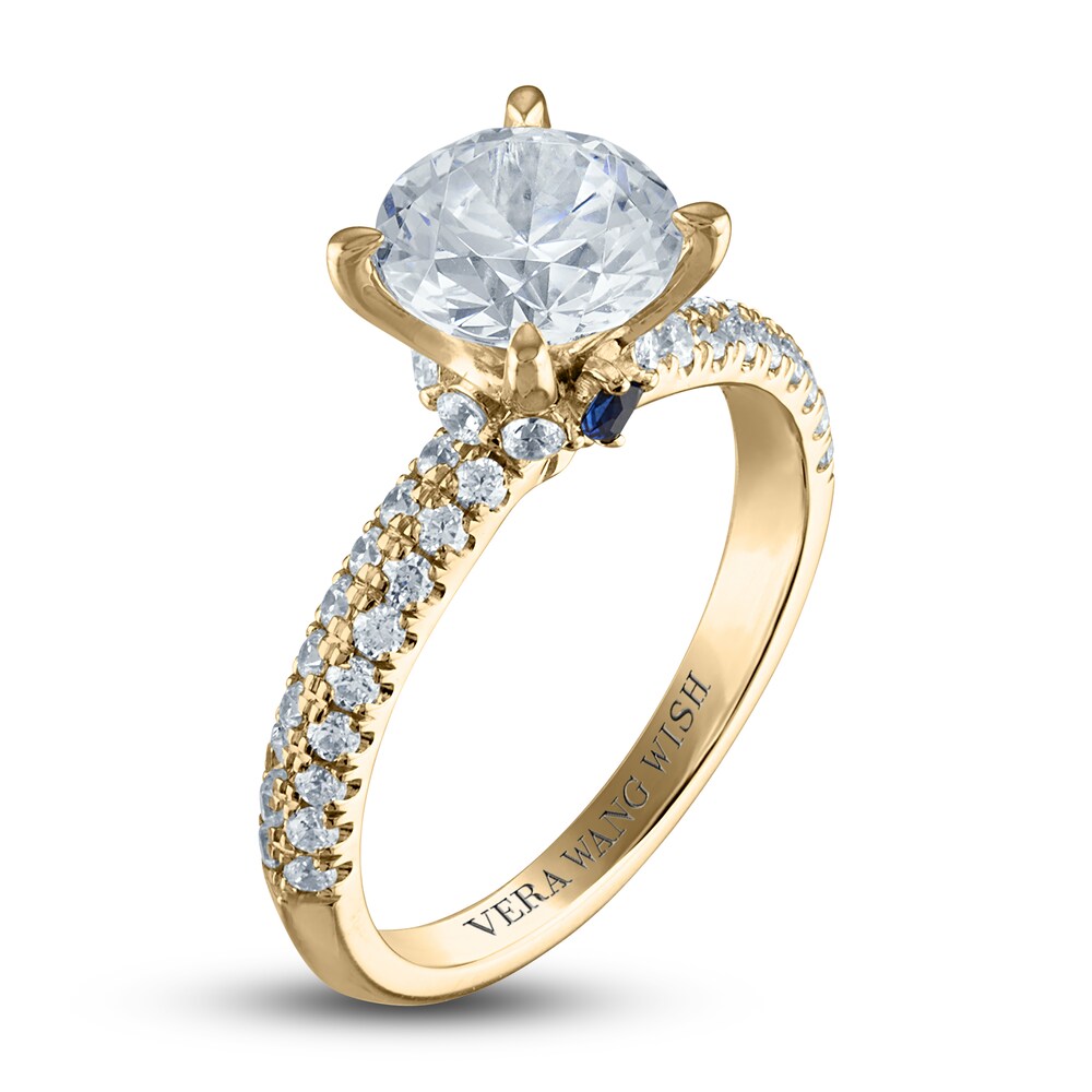 Vera Wang WISH Diamond Engagement Ring 2-1/2 ct tw Round 18K Yellow Gold NDVDxt3l