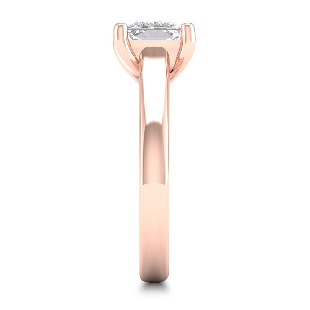 Diamond Solitaire Ring 2 ct tw Princess-cut 14K Rose Gold (I2/I) NNi2SFiB