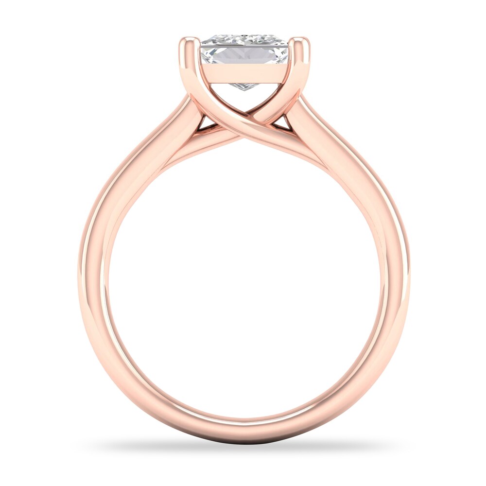 Diamond Solitaire Ring 2 ct tw Princess-cut 14K Rose Gold (I2/I) NNi2SFiB