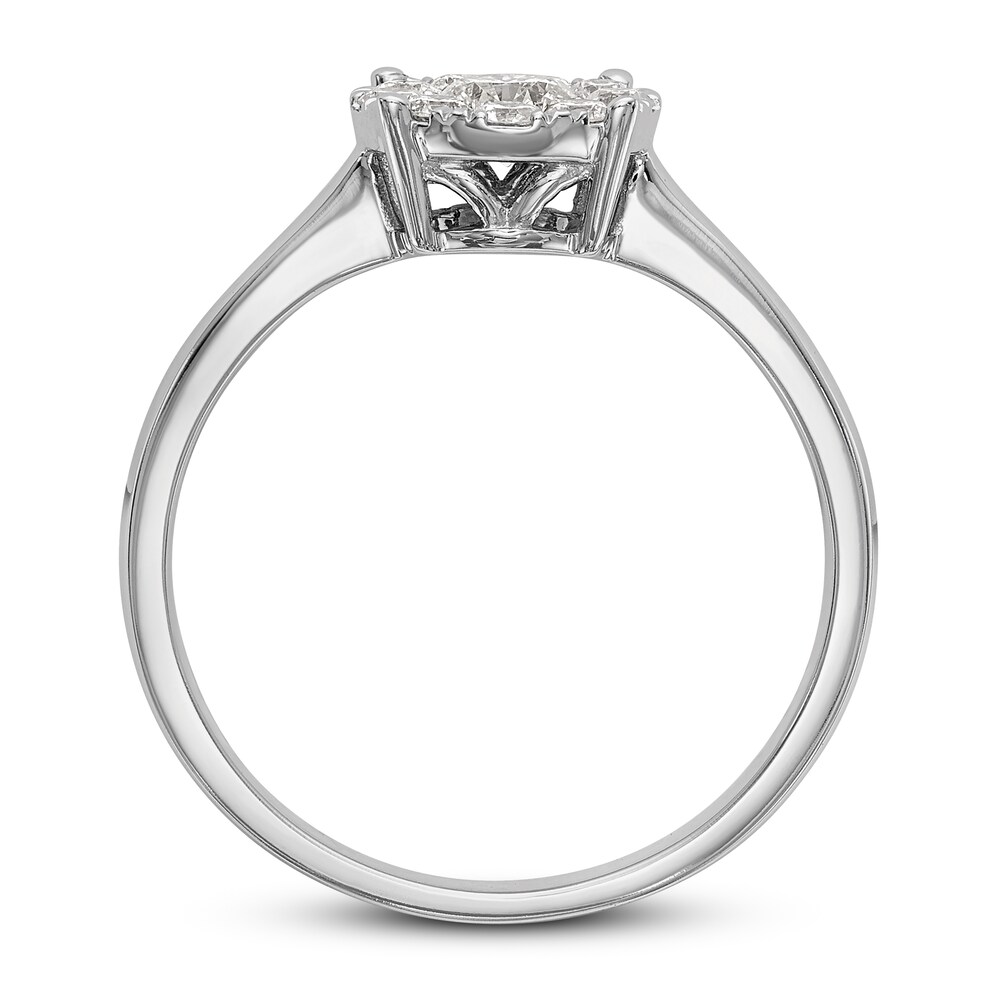 Diamond Engagement Ring 1/2 ct tw Round 14K White Gold Nbe9FWxG