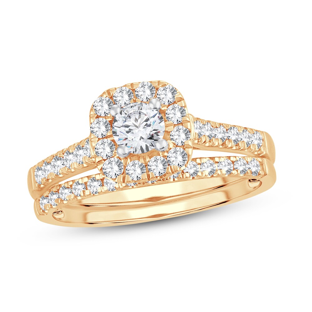 Diamond Bridal Set 1 ct tw Round 14K Yellow Gold NkswHkRv [NkswHkRv]