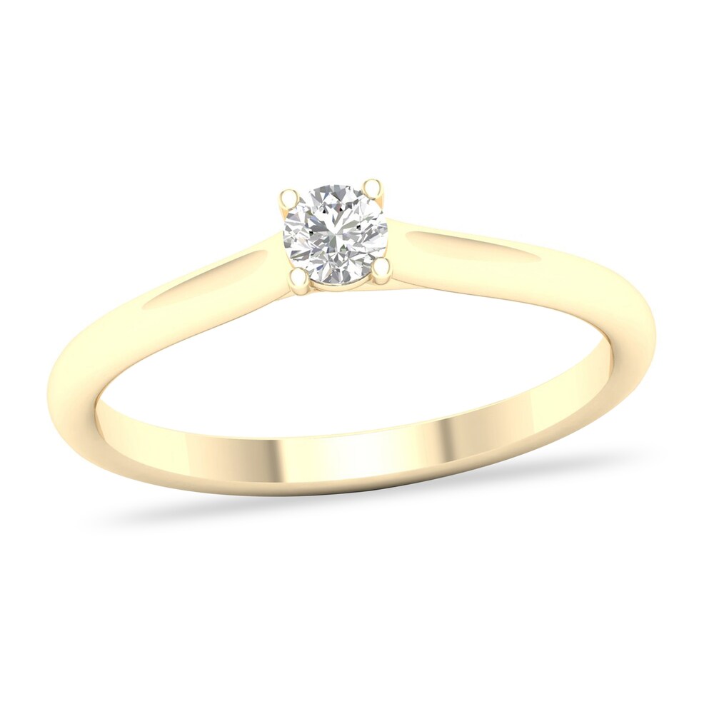 Diamond Solitaire Ring 1/6 ct tw Round-cut 14K Yellow Gold (SI2/I) No1XYAJ9 [No1XYAJ9]