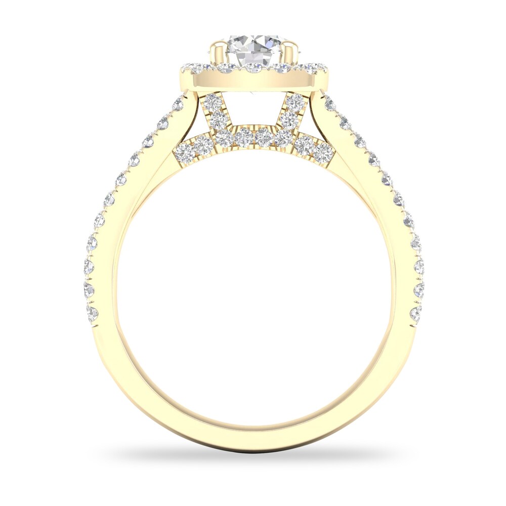 Diamond Ring 1-1/2 ct tw Round-cut 14K Yellow Gold NsNDvIRA