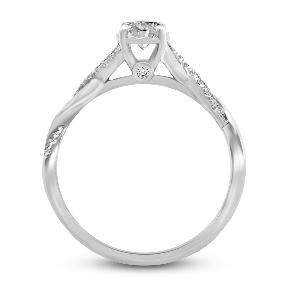 Diamond Engagement Ring 1/2 ct tw Round 10K White Gold O97kKdfA