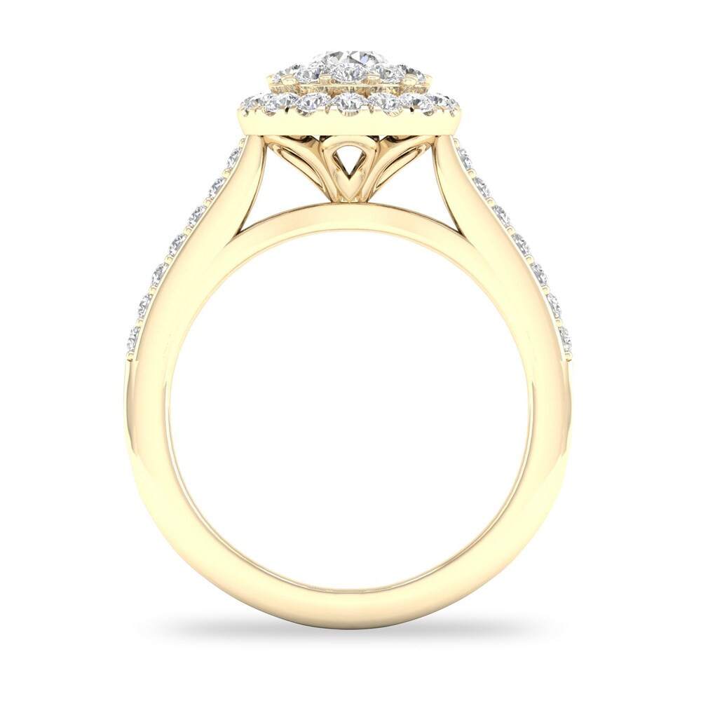 Diamond Ring 3/4 ct tw Round-cut 14K Yellow Gold OBtWOdHb