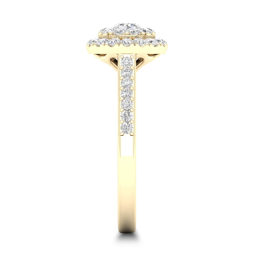 Diamond Ring 3/4 ct tw Round-cut 14K Yellow Gold OBtWOdHb