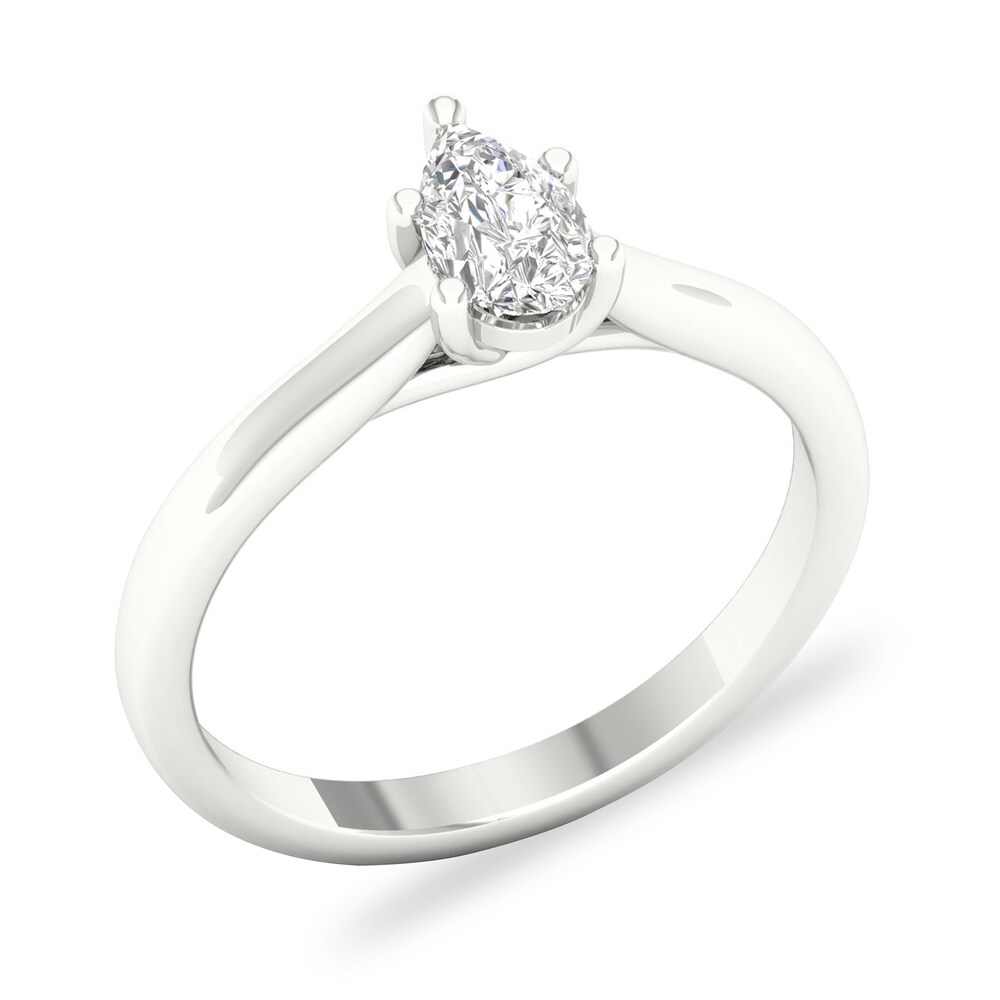 Diamond Solitaire Ring 1/2 ct tw Pear-shaped Platinum (SI2/I) OJJPe0k8