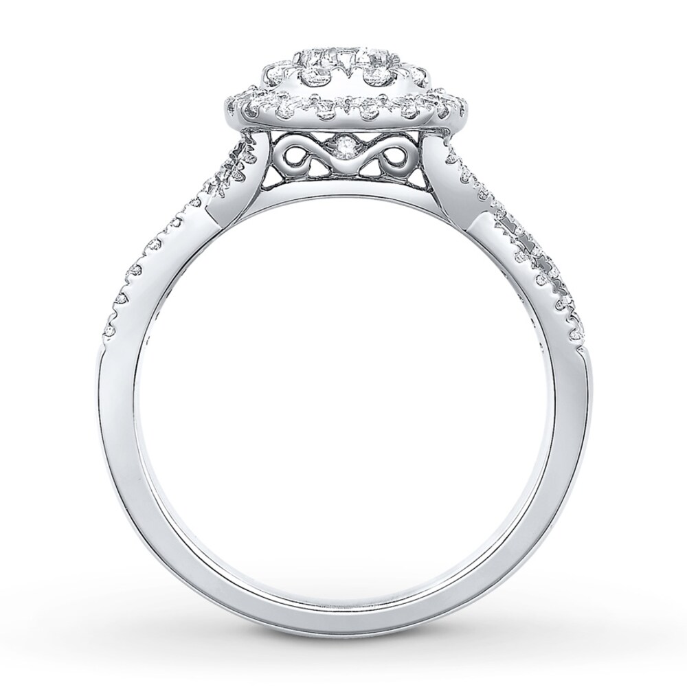 Diamond Bridal Set 1 carat tw Round-cut 14K White Gold OKNir5pr