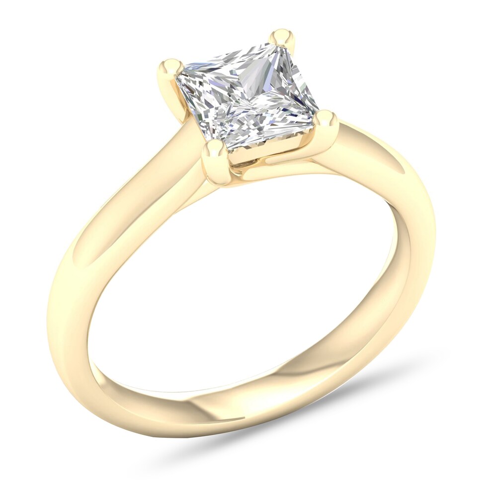 Diamond Solitaire Ring 1-1/2 ct tw Princess-cut 14K Yellow Gold (SI2/I) OKPtCK32