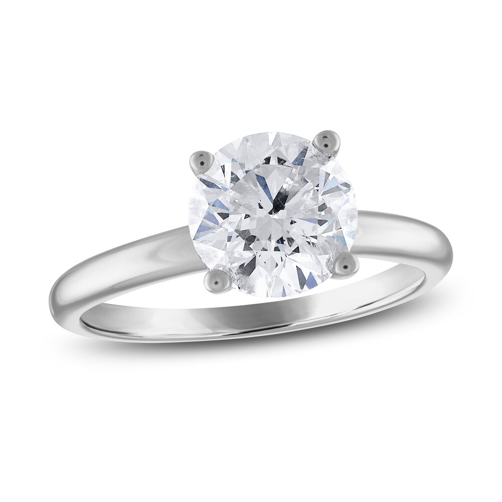 Diamond Solitaire Engagement Ring 1-1/2 ct tw Round 14K White Gold (I2/I) OMajOfUi