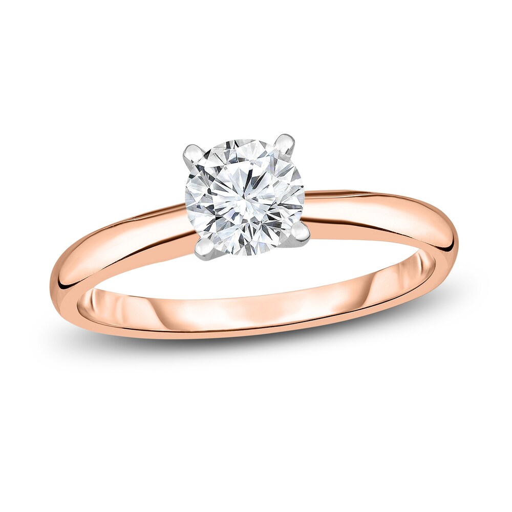 Diamond Solitaire Engagement Ring 1/4 ct tw Round 14K Rose Gold (I2/I) OZrQTAUK [OZrQTAUK]