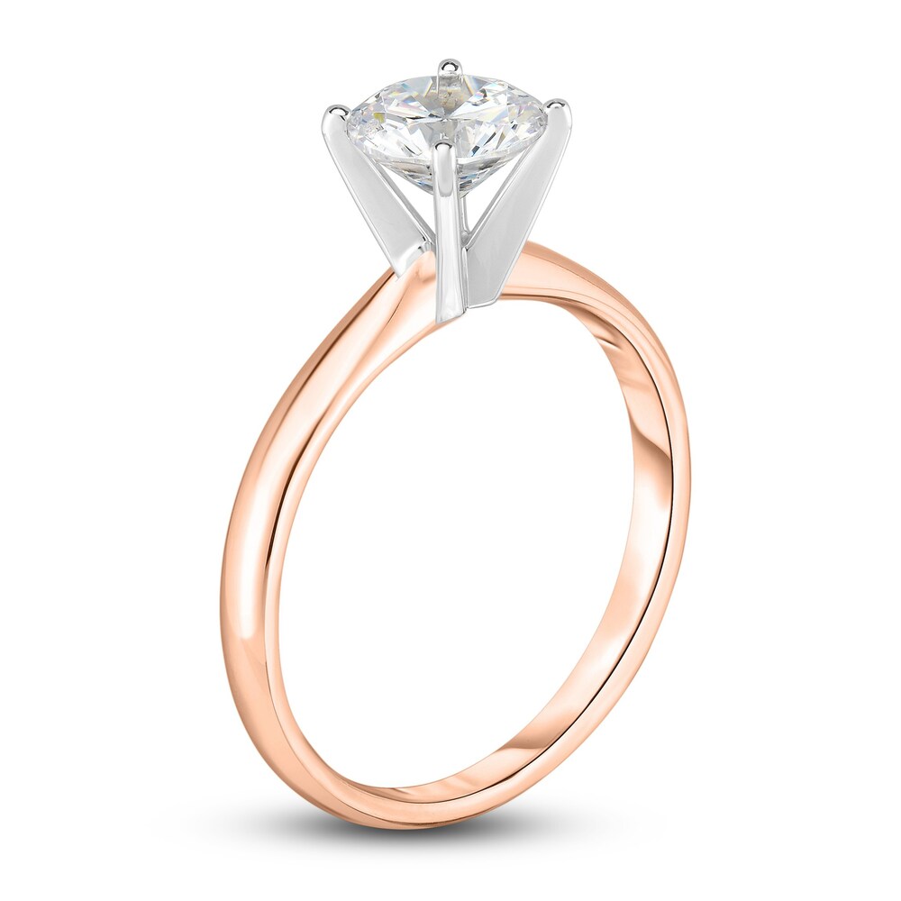 Diamond Solitaire Engagement Ring 1/4 ct tw Round 14K Rose Gold (I2/I) OZrQTAUK