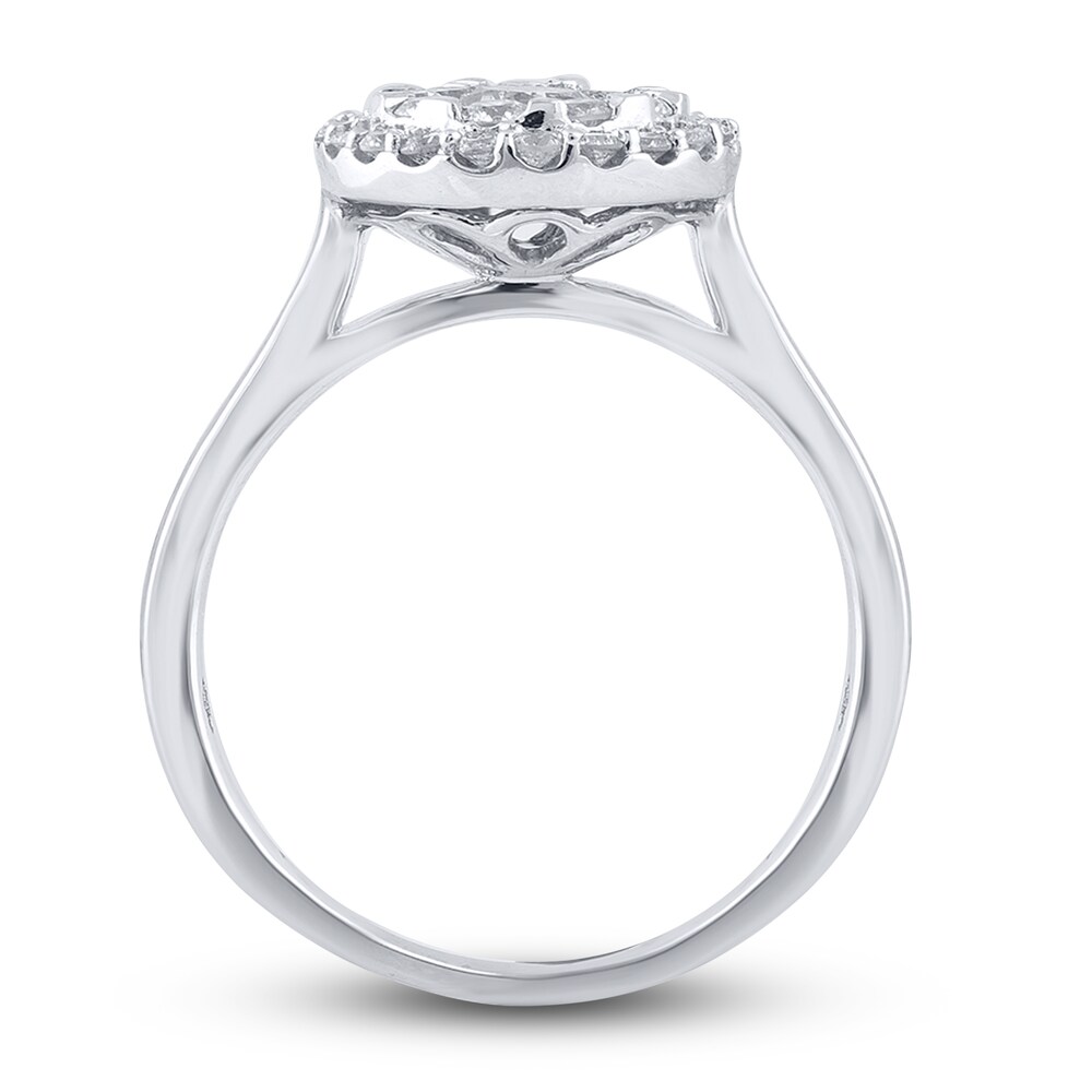 Diamond Engagement Ring 1 ct tw Round 14K White Gold OdXqKHJj