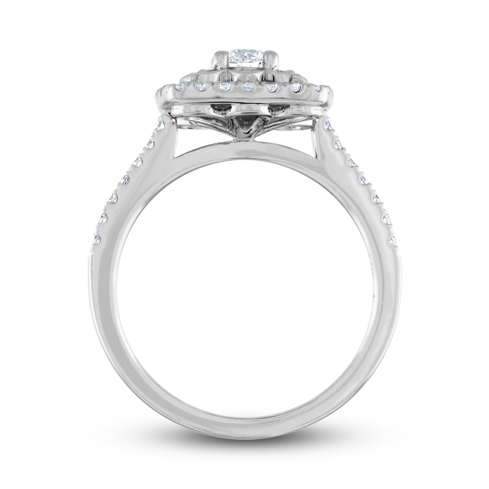 Diamond Engagement Ring 3/4 ct tw Round 14K White Gold OhgoqOsB