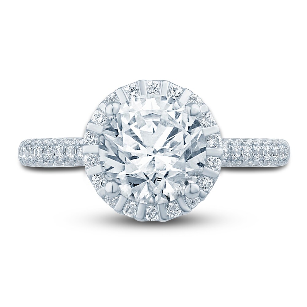 Pnina Tornai Lab-Created Diamond Engagement Ring 2-1/2 ct tw Round 14K White Gold OxbnmOvW