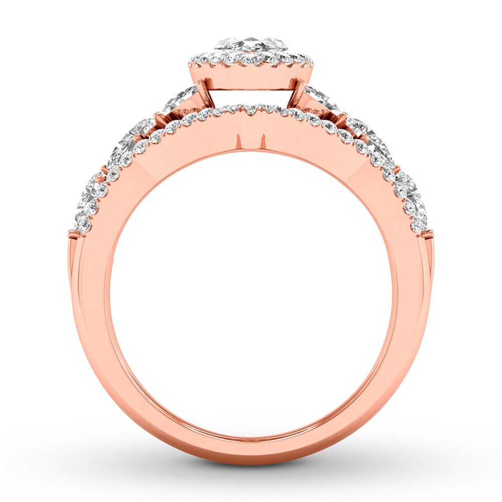 Diamond Engagement Ring 1-3/8 ct tw Marquise 14K Rose Gold P6uxxuhh