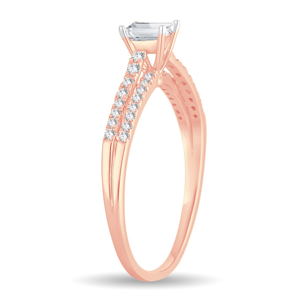 Diamond Ring 3/4 ct tw Oval 14K Rose Gold P9SJVXET