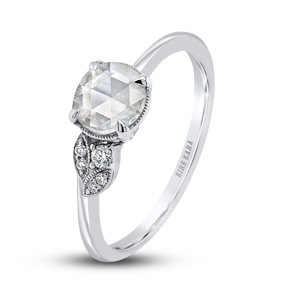 Kirk Kara Diamond Engagement Ring 1/2 ct tw Rose-cut 14K White Gold PRndlPup