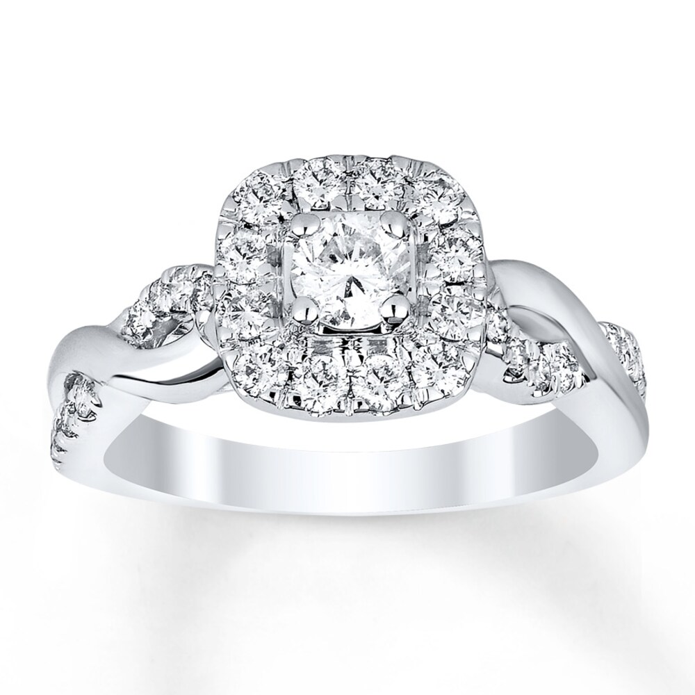 Diamond Engagement Ring 5/8 ct tw Round-cut 14K White Gold PancQ3rx [PancQ3rx]