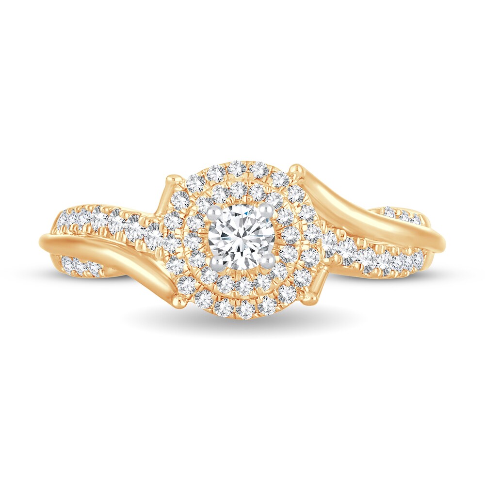 Diamond Ring 1/2 ct tw Round 14K Yellow Gold Pn9qvZIC