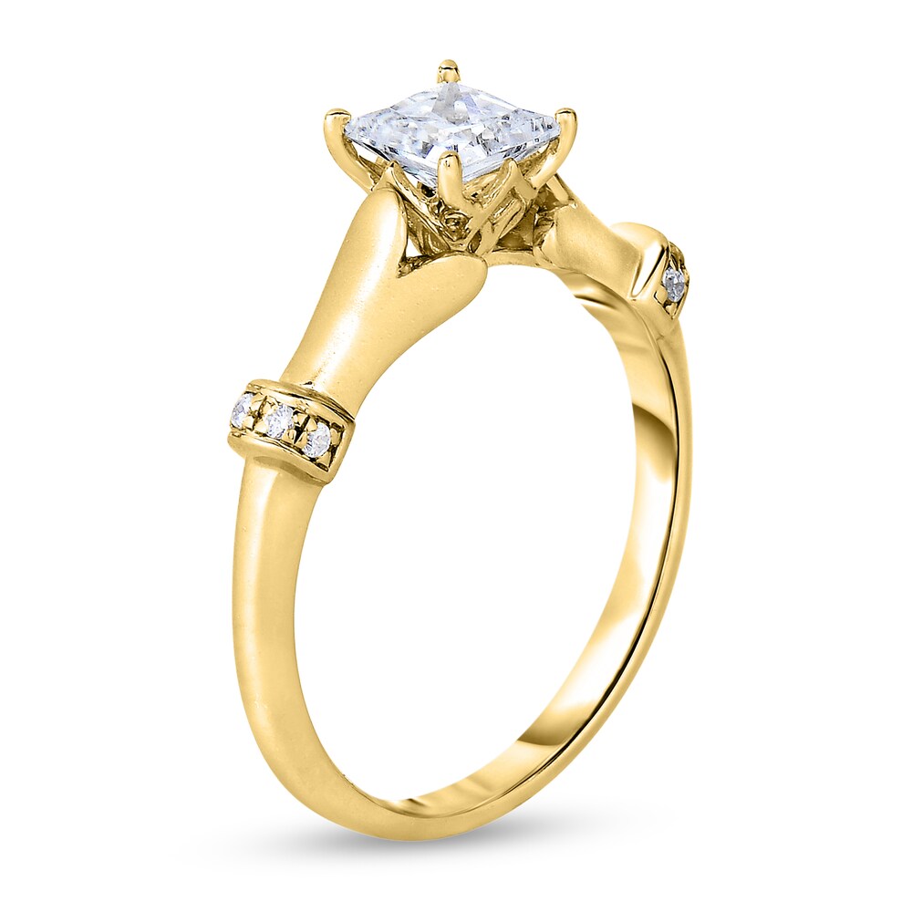 Diamond Ring 3/4 ct tw Princess/Round 14K Yellow Gold Q2sUoTrl