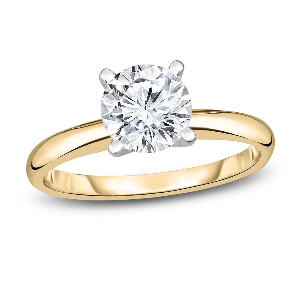 Diamond Solitaire Engagement Ring 1/2 ct tw Round 14K Yellow Gold (I2/I) QHusbDUR [QHusbDUR]