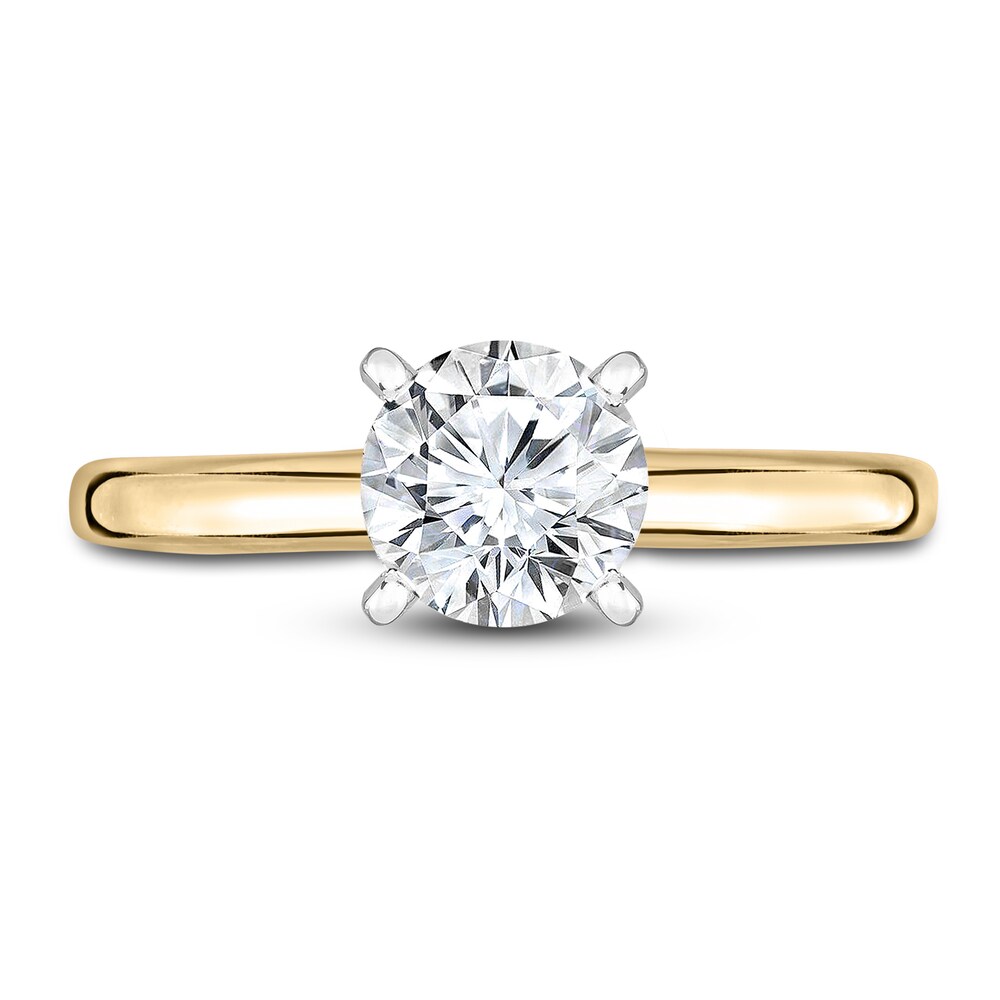 Diamond Solitaire Engagement Ring 1/2 ct tw Round 14K Yellow Gold (I2/I) QHusbDUR