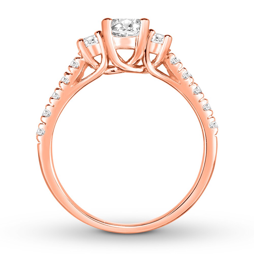 Diamond Engagement Ring 1-1/5 Carats tw 14K Rose Gold QKCE0m9N