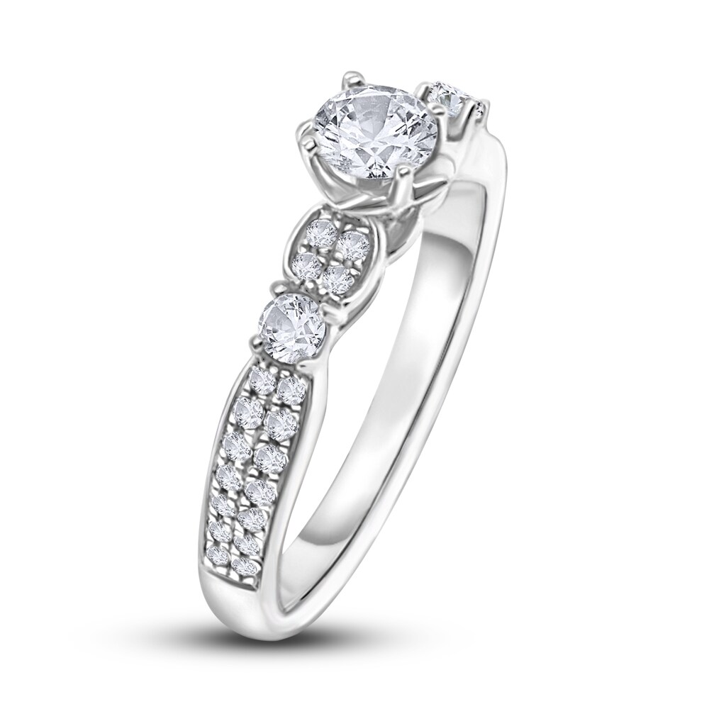 Diamond Engagement Ring 5/8 ct tw Round 14K White Gold QKVaFsV0