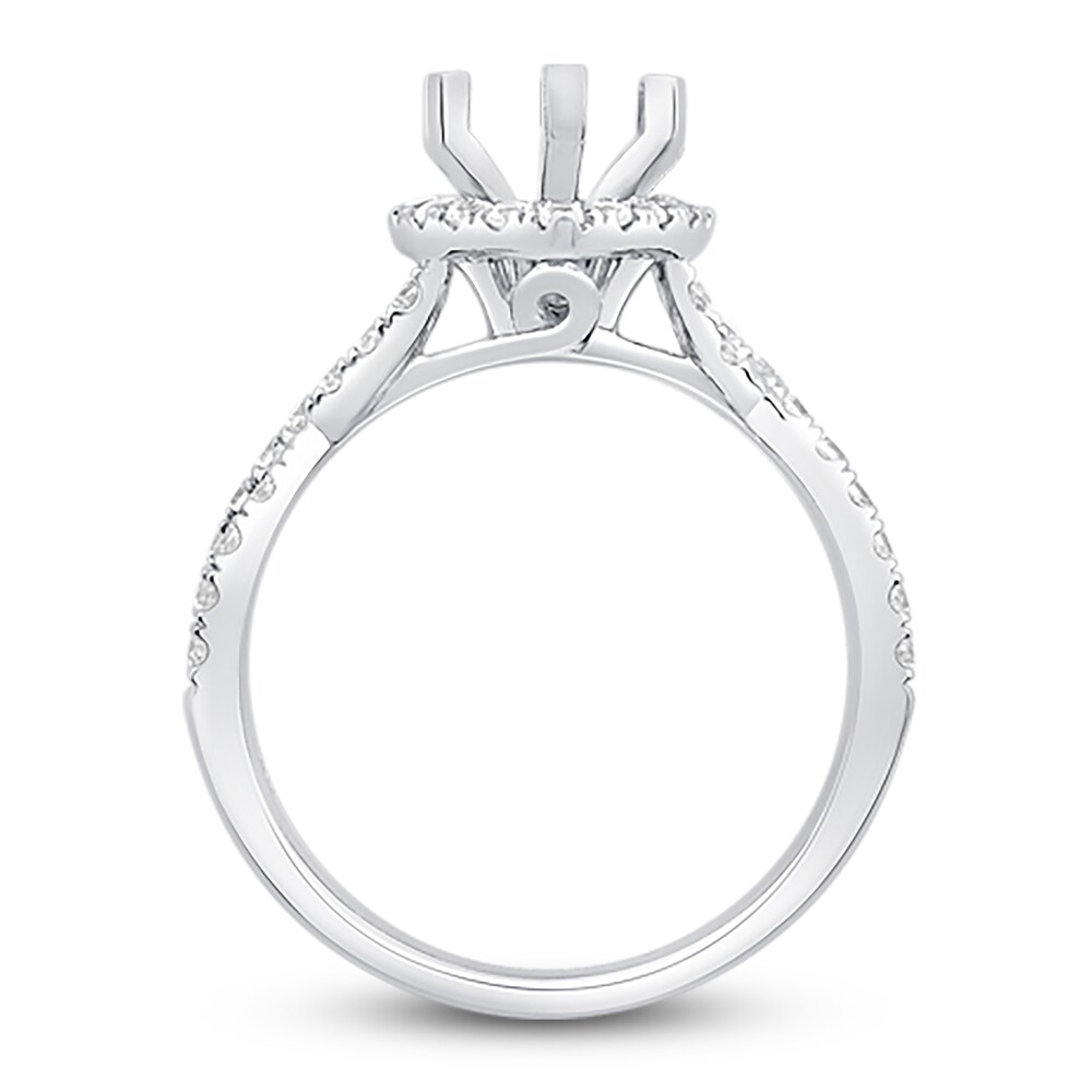 Engagement Ring 5/8 ct tw Pear/Round Platinum QMGU5xaA