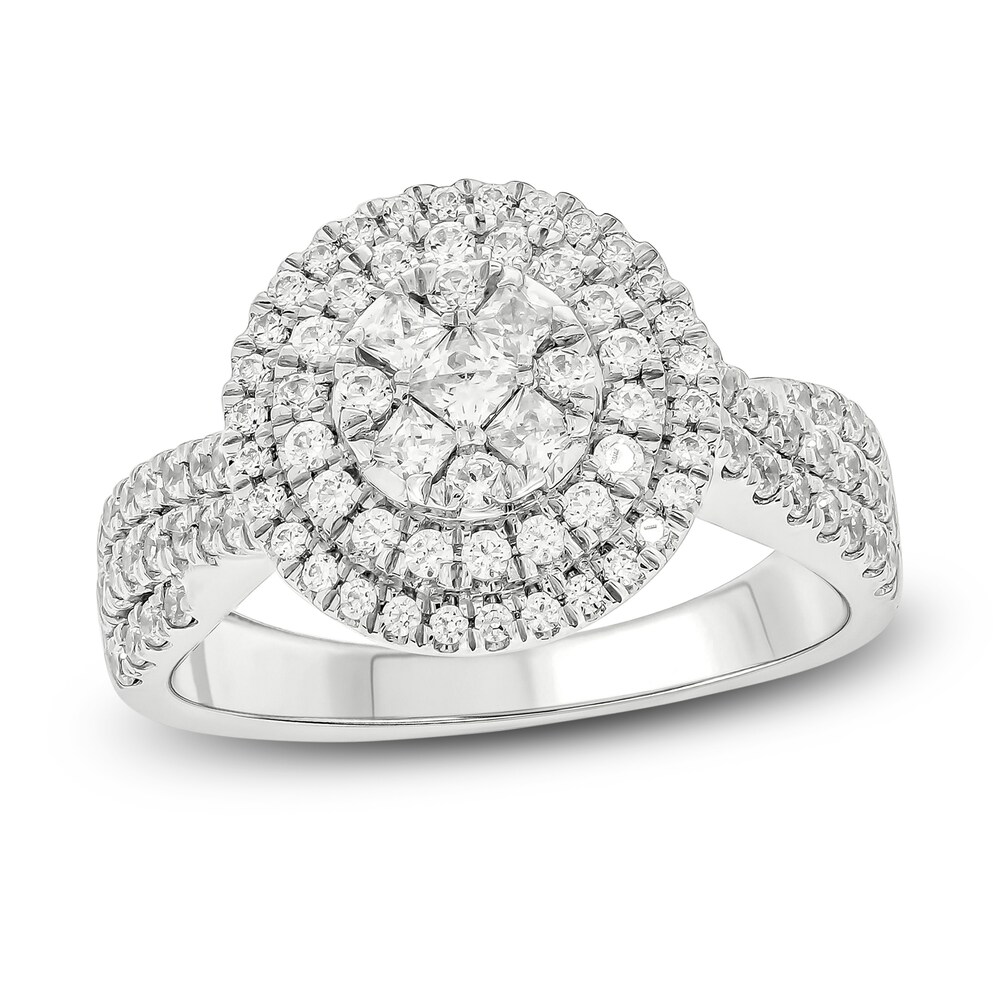 Diamond Engagement Ring 1 ct tw Round 14K White Gold QhFr2kbV [QhFr2kbV]