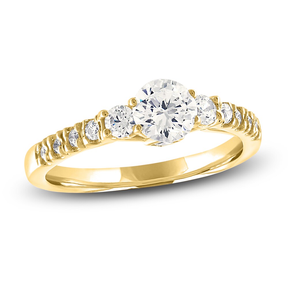 Diamond Engagement Ring 1 ct tw Round/Princess 14K Yellow Gold QhVXcRvV