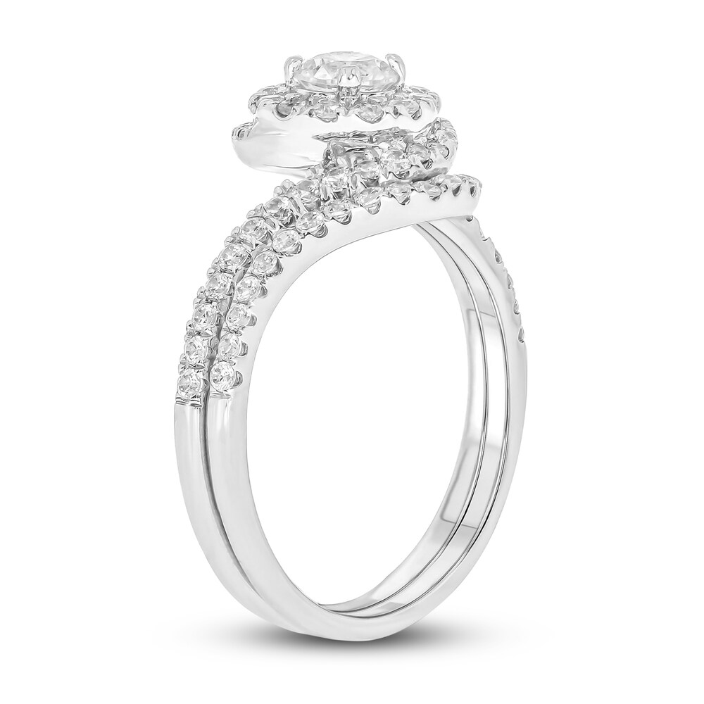 Diamond Bridal Set 1 ct tw Round 14K White Gold QjpckIqb