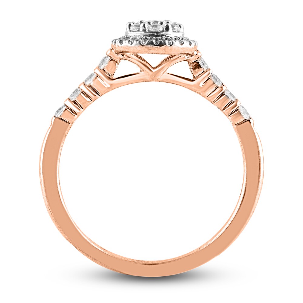 Diamond Engagement Ring 3/8 ct tw Round 14K Rose Gold R42eihWX