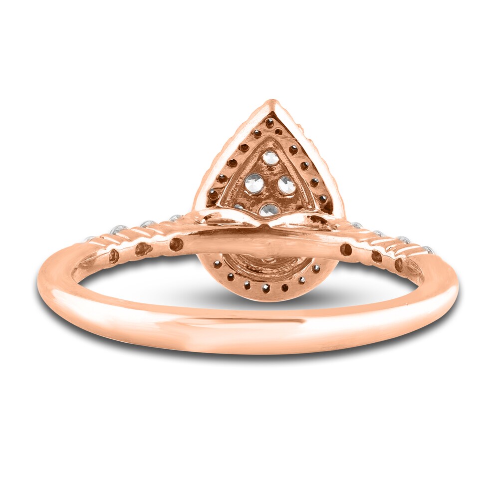 Diamond Engagement Ring 3/8 ct tw Round 14K Rose Gold R42eihWX