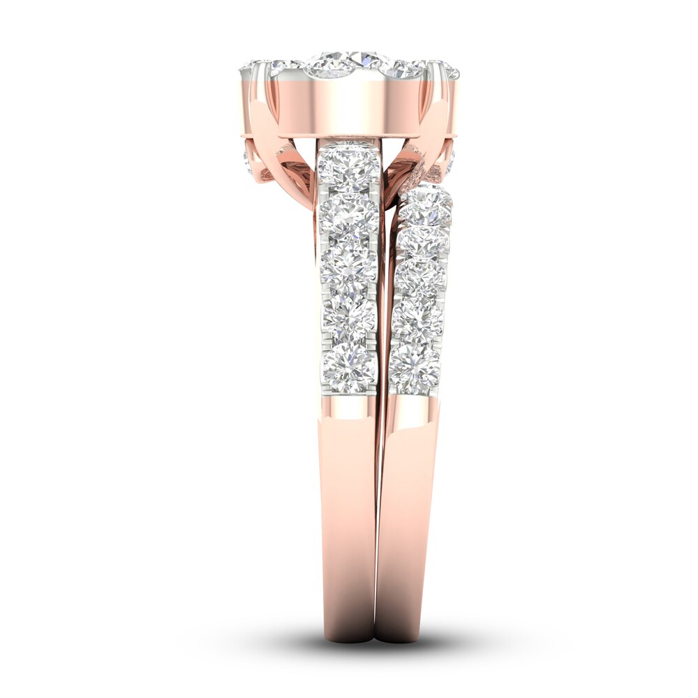 Diamond Bridal Set 2 ct tw Round 14K Rose Gold R4VVIvkx