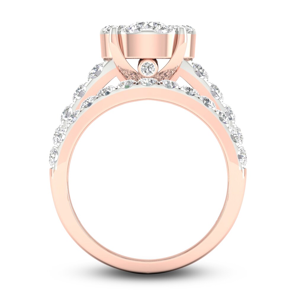 Diamond Bridal Set 2 ct tw Round 14K Rose Gold R4VVIvkx