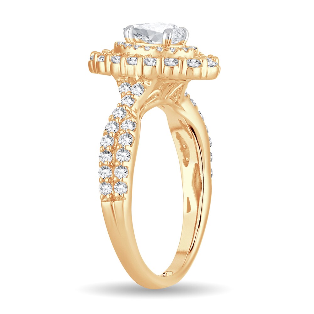 Diamond Ring 1-1/3 ct tw Oval 14K Yellow Gold RcplIcnV